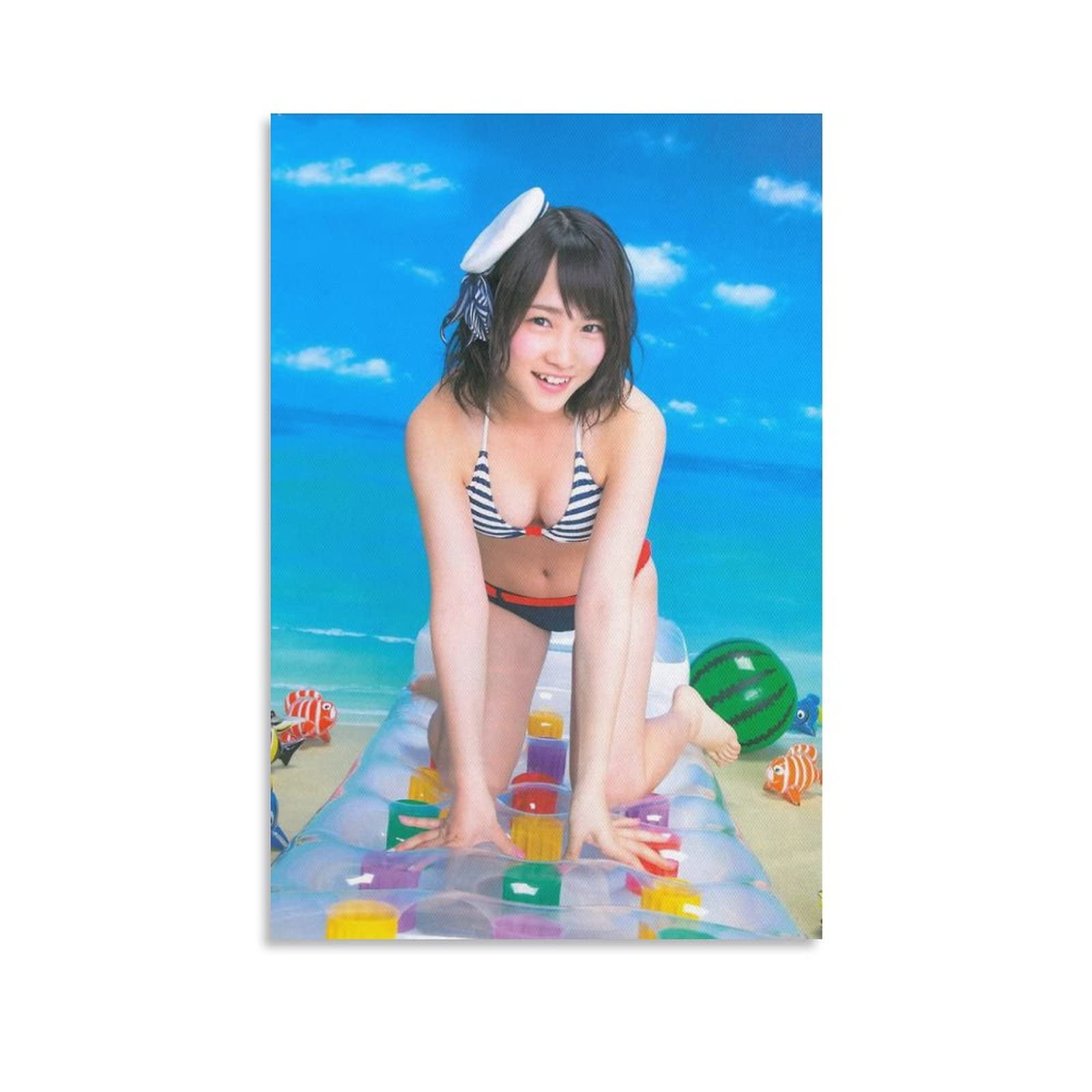 Amazon.co.jp: 川栄李奈 AKB48女優セクシーな写真ポスター水着アートパネル ウォールアート 美しいお尻 部屋飾り  キャンバス16x24inch(40x60cm)