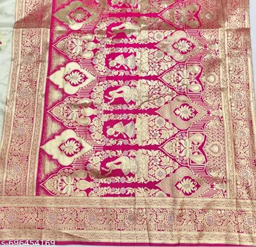Generic pink kanjivaram silk saree in soft silk – image 4