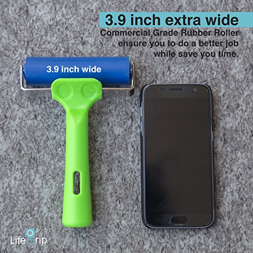 Lifegrip Rubber Brayer Roller - 4 Inch/10 Cm Wide - Ideal For Car Sound Deadening, Mats, Deadener Insulation, Construction, Masonry, Stamping, Anti Slip/Skid, Wallpaper Installation… #TOP3