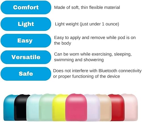 Vista 6 de Sugar Medical - PumpPOPS - Cubierta Omnipod reutilizable - Funda suave, flexible y fácil de quitar para bombas de insulina diabética (Toffee)