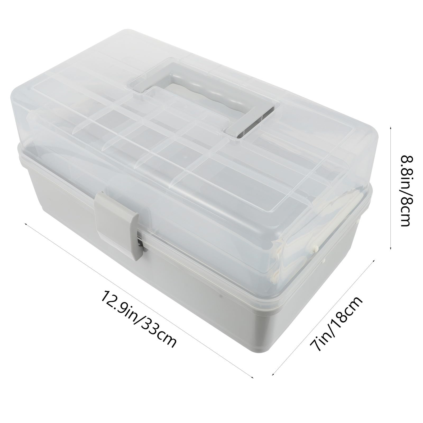 CRAFTHROU Leichte Aufbewahrungsbox aus Kunststoff für Medikamente Mehrschichtige Medizinbox mit Multifunktionalen Fächern für Haus und Büro