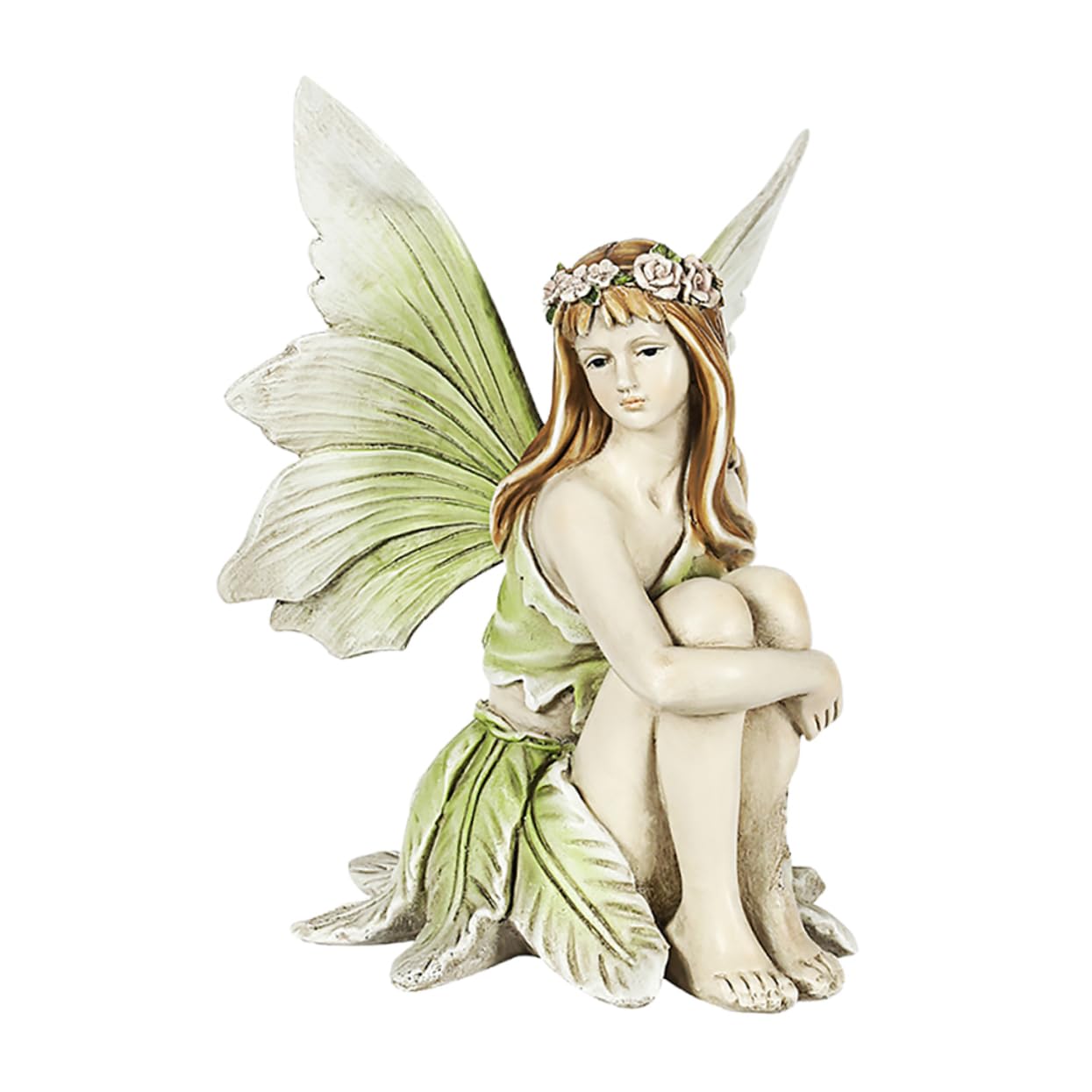 Figurine Fée des Fleurs en Résine, Idée Cadeau Idéale pour Jardin et Bureau