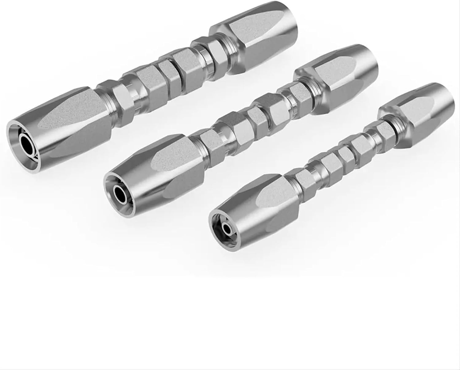 Reusable Hydraulic Hose Fittings Repair Kit,1/4In,3/8In,1/2In ID Hydraulic Hose Fittings,Hydraulic Hose Field Repair Kit