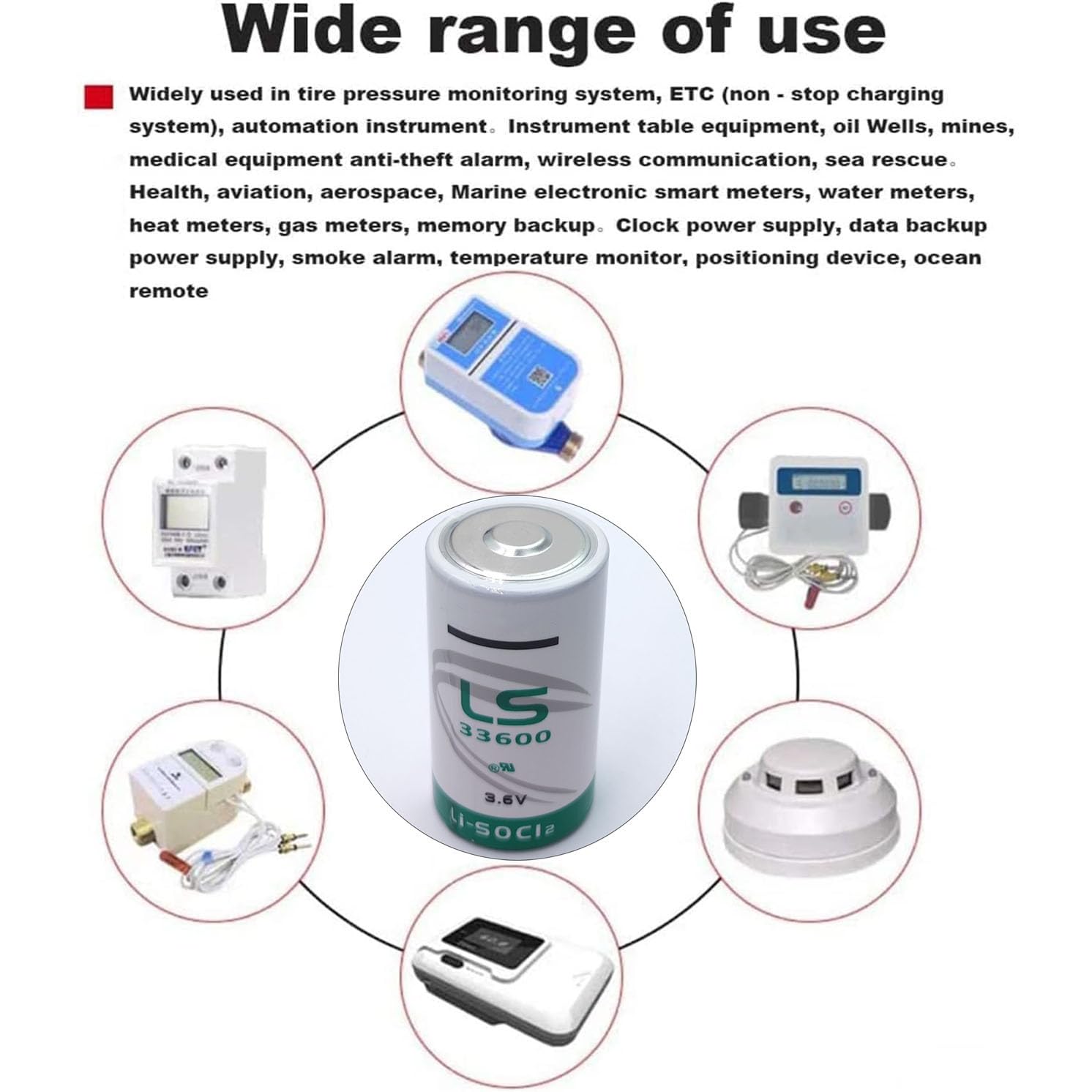 LITKEQ (Pack of 30) 3.6V LS33600 Battery D Size 17000mAh 17 Ah 3.6V Lithium Thionyl Chloride Battery, Non-Rechargeable