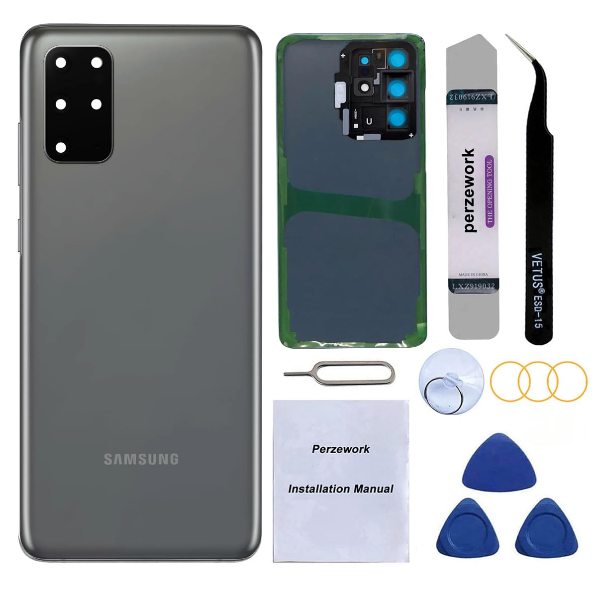Amazon.com: Perzework OEM Rear Back Glass Replacement for Samsung