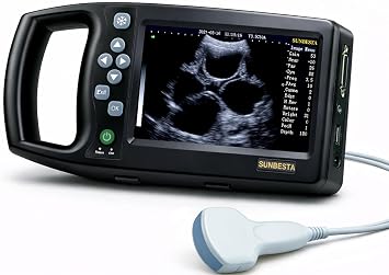 A8 Professional Veterinary Ultrasound Machine with 3.5MHz Convex Probe | Portable Animal Pregnancy Scanner for Dogs, Cats, Sheep, Goats and Pigs, 5.7 Handheld Vet Ultrasound with Carrying Case