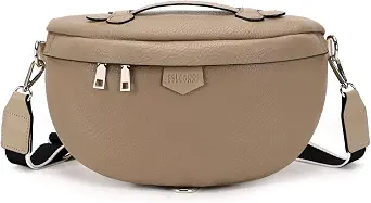 PU Leather Crossbody Bum Bag for Women Anti-theft Travel Fanny Pack