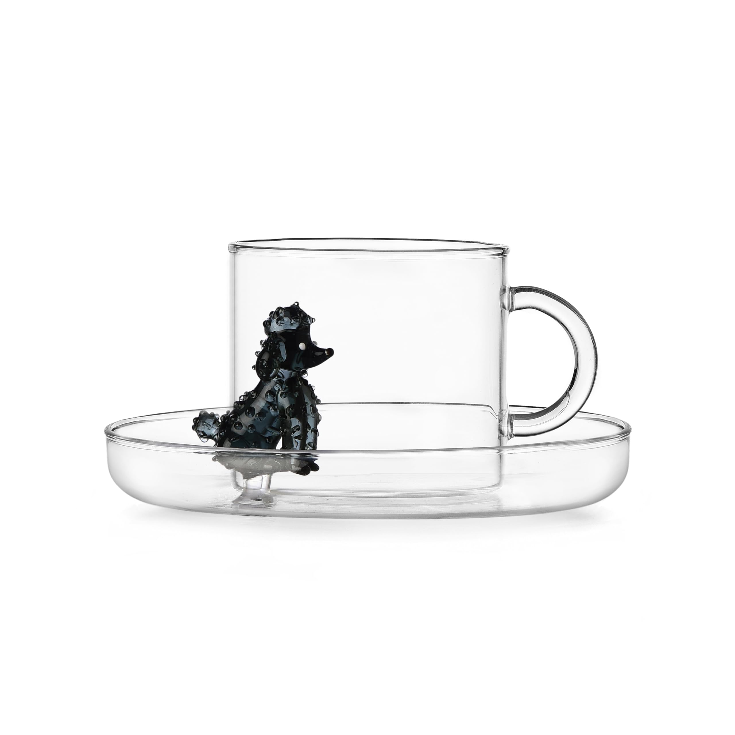 Tasse à thé caniche Ichendorf Milano en verre borosilicate fait main