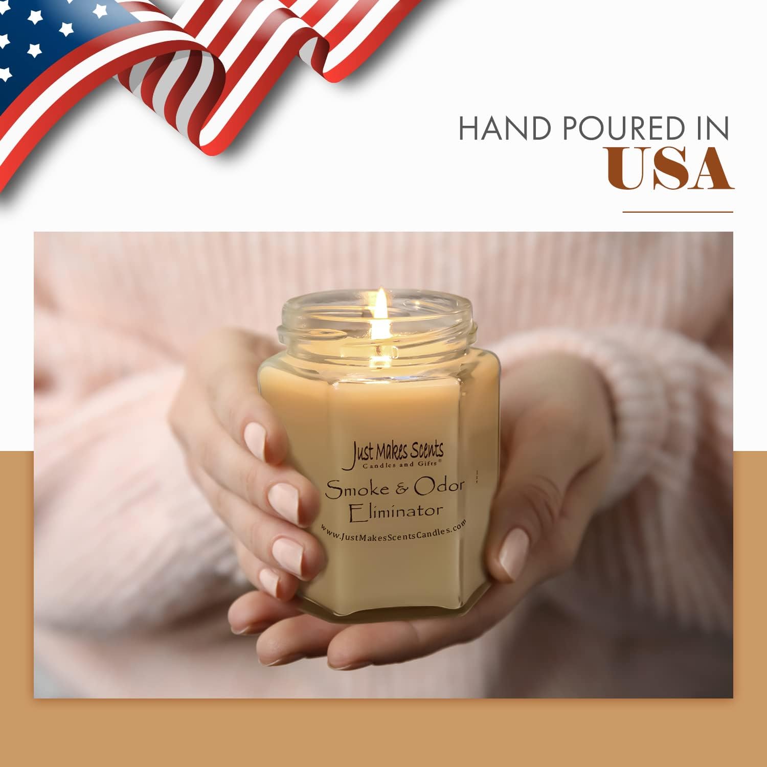 Smoke and Odor Eliminator Candle - Odor Eliminating Scented Candles for Home - Neutralizes Cigarette, Food, and Pet Smells | Natural Soy Wax Candle, Hand Poured in The USA - Image 4