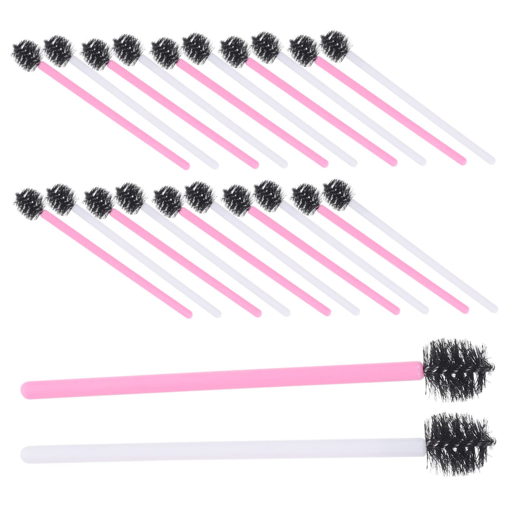 FRCOLOR Eyebrow Lash Extension Brush 100pcs Disposable Eyelash Mascara Wand for Travel Practice