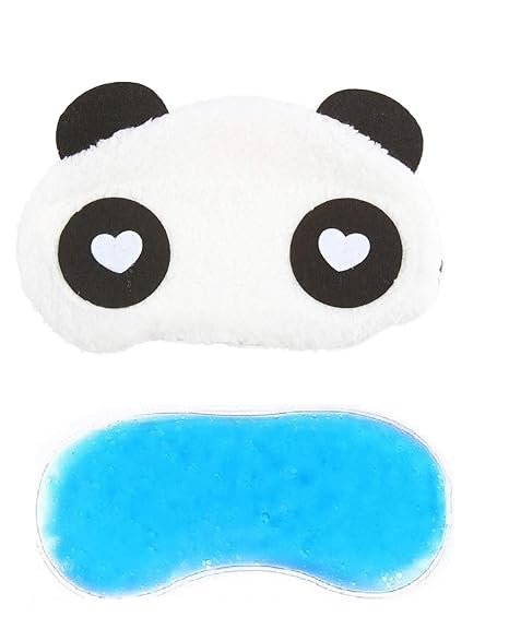 Jenna Fur Panda Ice Gel SleepingEye Mask for Insomnia, Meditation, Puffy Eyes and Dark Circles