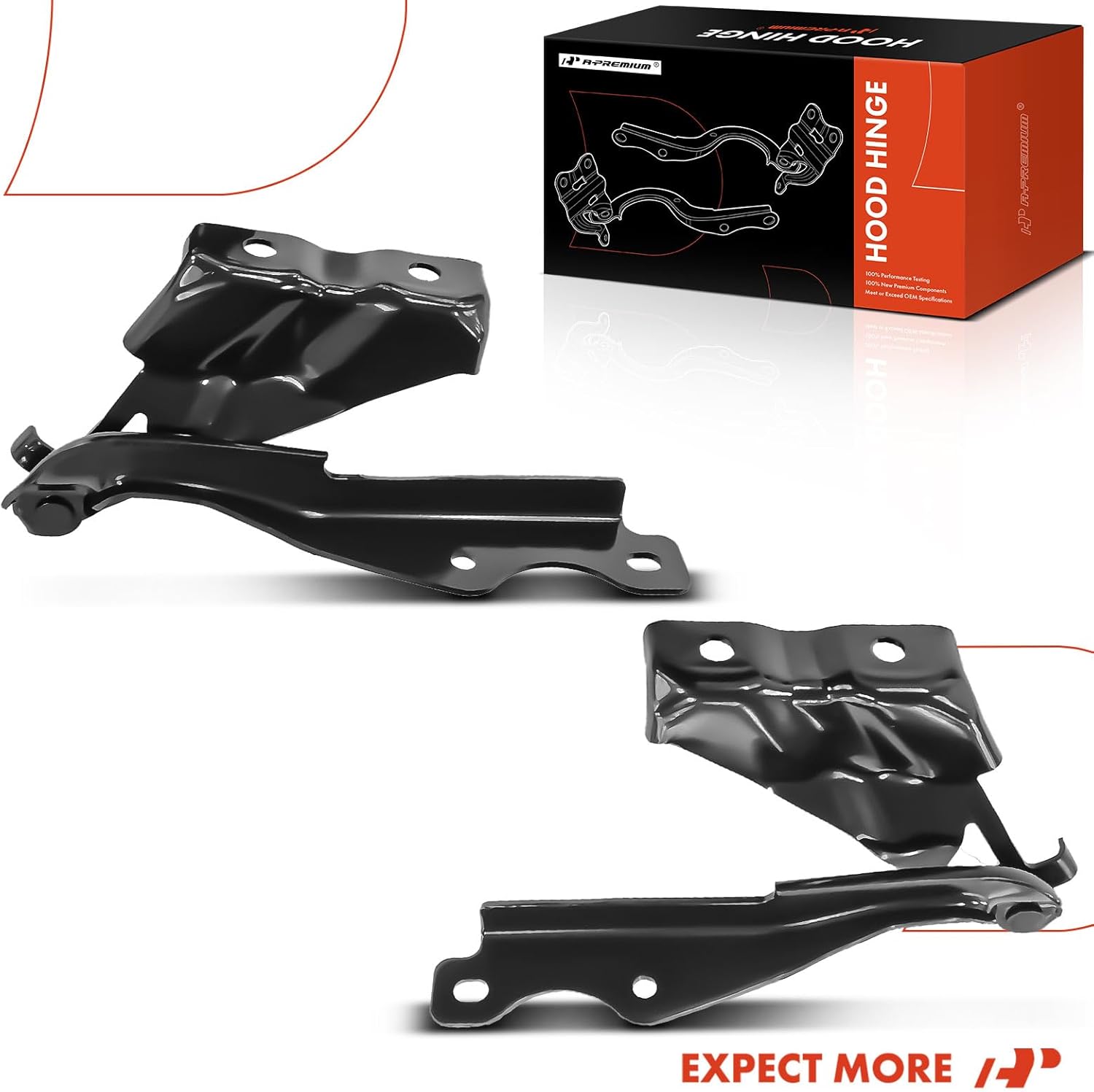 A-Premium Driver and Passenger Hood Hinges Compatible with Mazda CX-3 2016-2022, Set of 2 Front Left and Right Side Hood Hinges, Replace# D10E52420, D10E52410