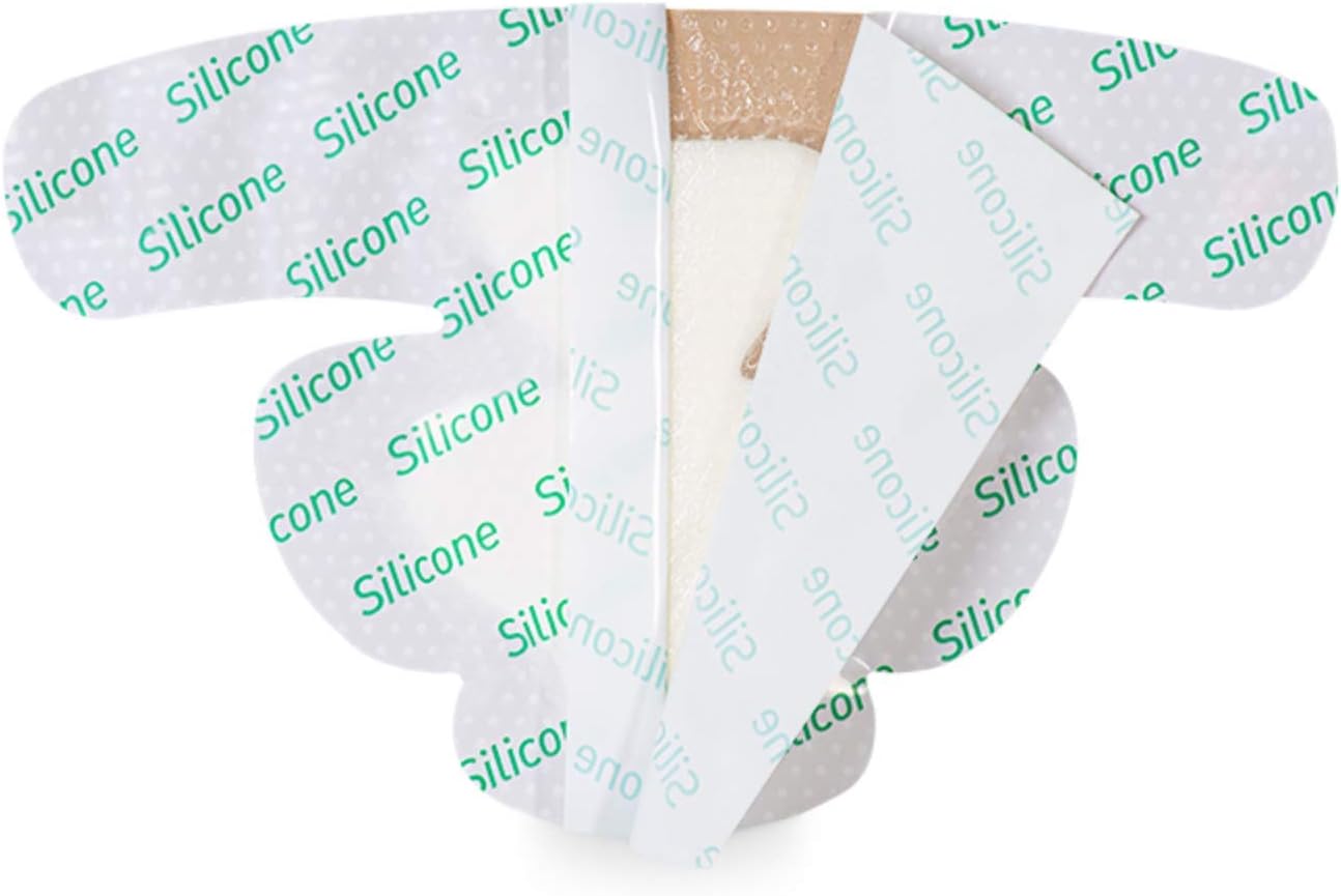 MedVanceTM Silicone - Bordered Silicone Adhesive Foam Dressing, Heel/Elbow/Wrist, 5"x8", Box of 5 dressings
