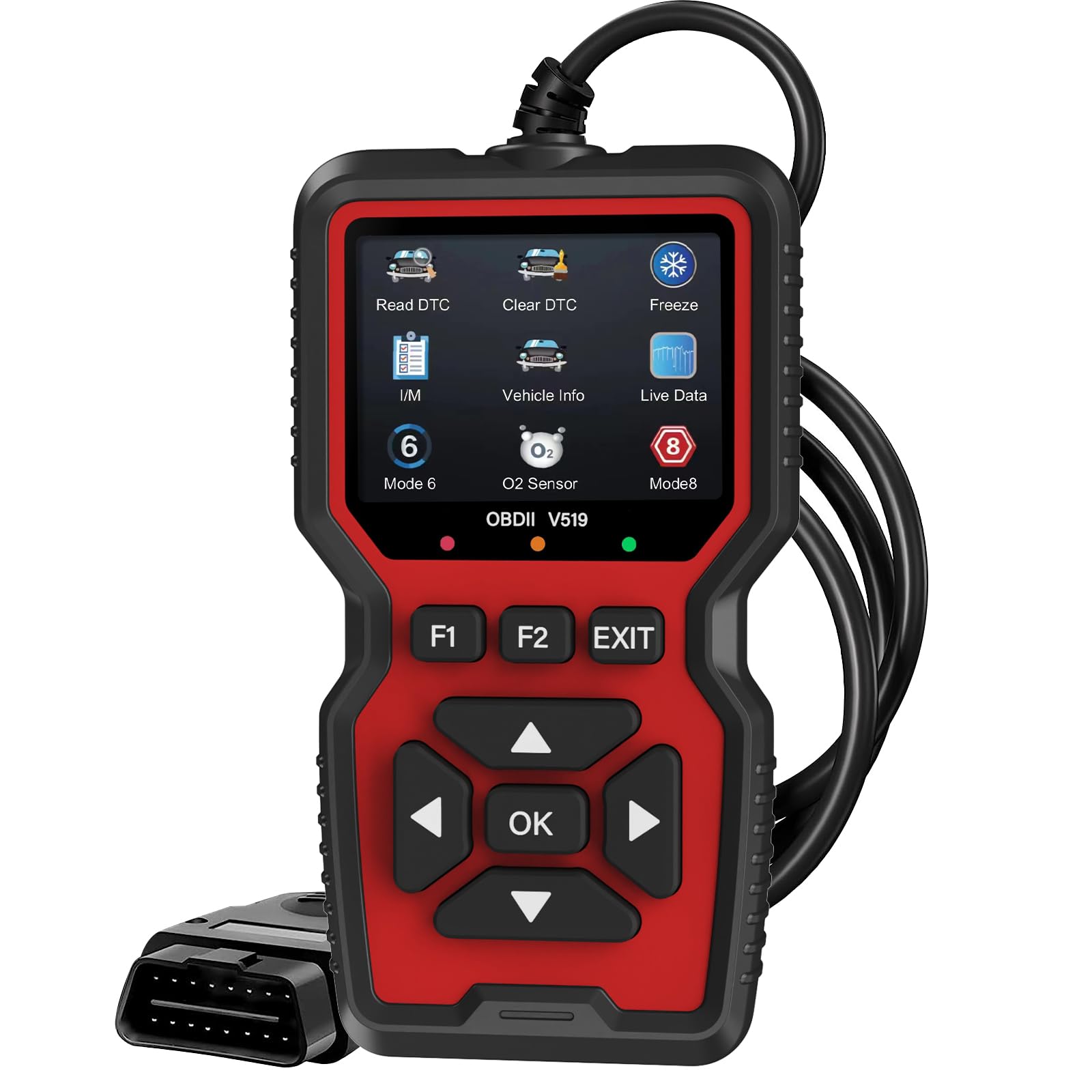 OBD2 Scanner Diagnostic Tool, Check Engine Code Reader OBD2 Scanner with Reset, Mode 6, Mode 8 & I/M Readiness, Auto Check Engine Light Car Diagnostic Scan Tool for All OBDII Car Since 1996