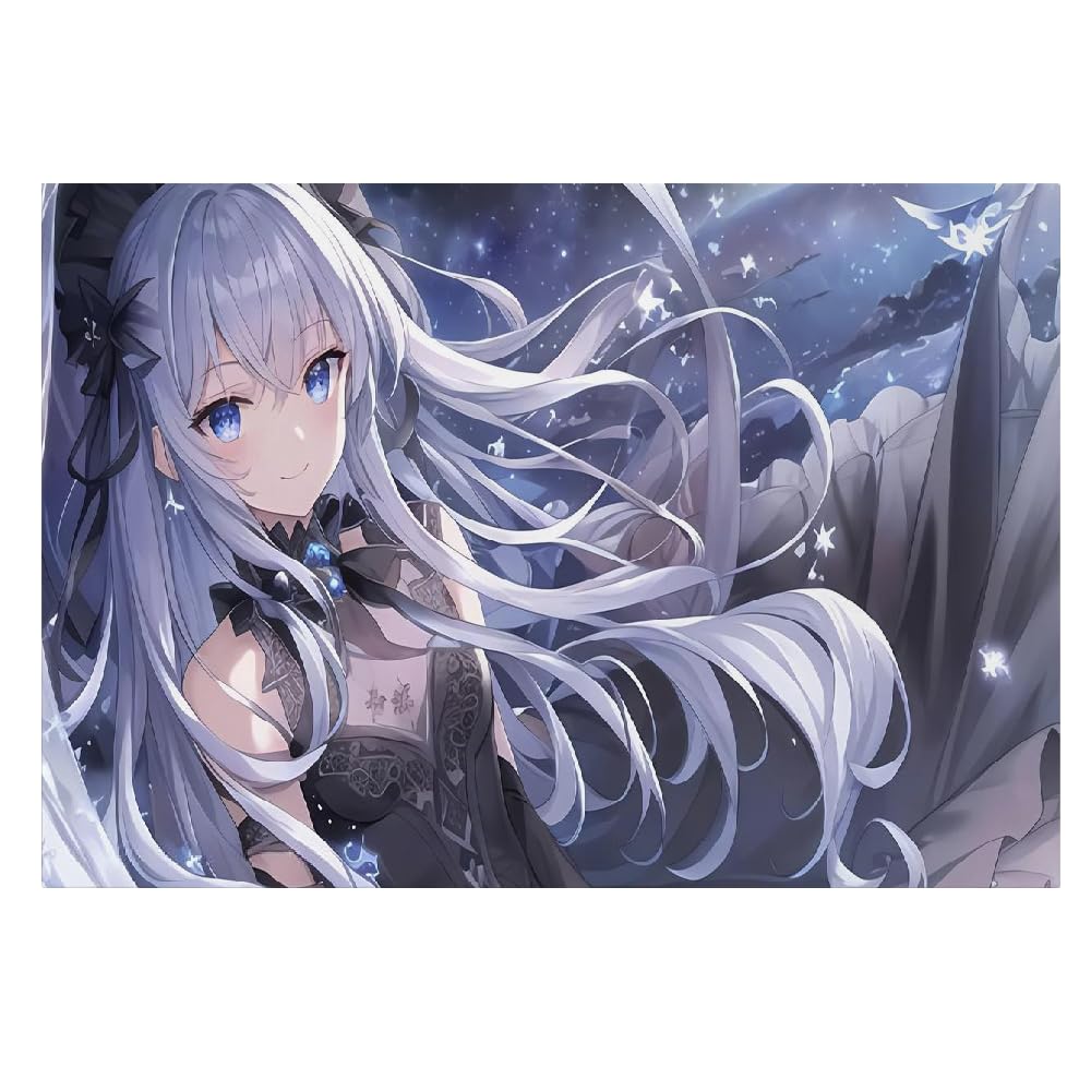 Lienzo moderno de anime de 40x60 cm con diseño de chica linda para salón o dormitorio