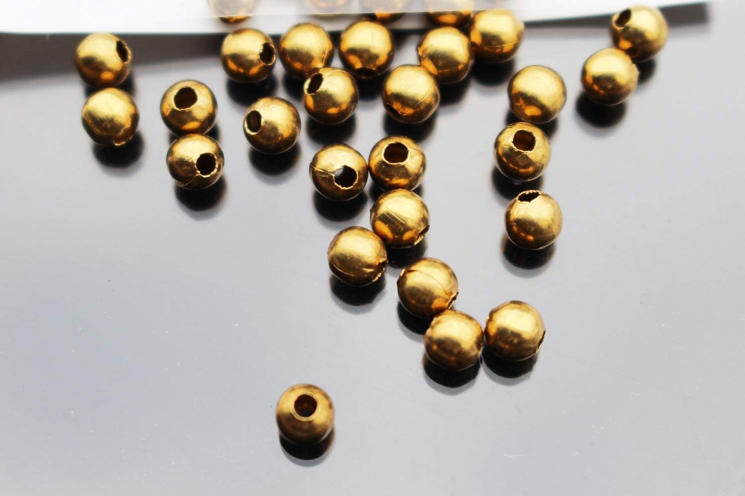 Tigofly100 pcs/lot 2mm/3mm/4mm Copper Beads Fly Tying Beads Weight Nymph Head Jig Fly Tying Materials Fly Fishing