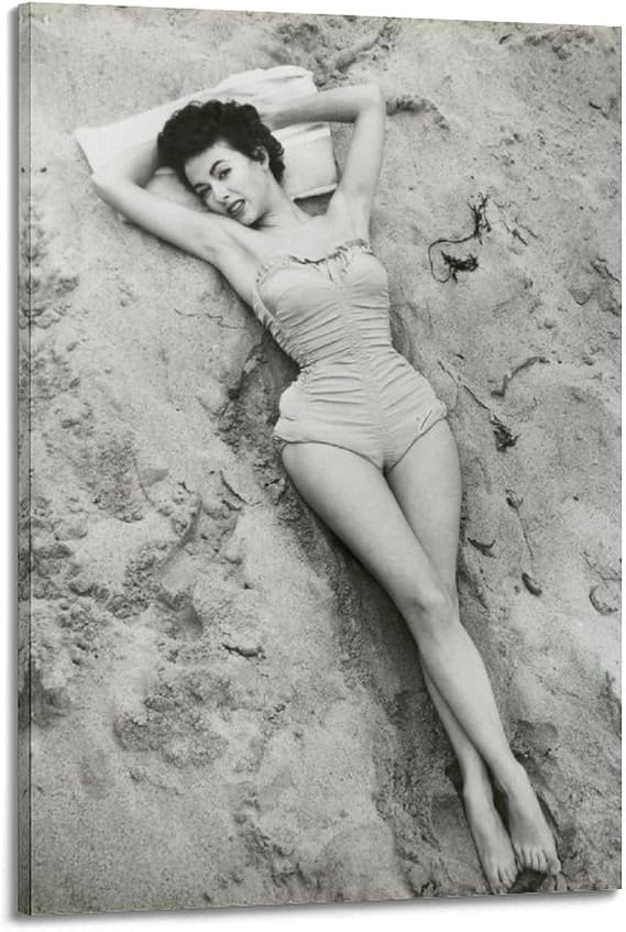 Hot Girl Poster Bikini Babe Lying on The Beach Poster Decorative Painting Canvas Wall & Art Picture Print Modern Family Bedroom Decor 20x30inch(50x75cm)