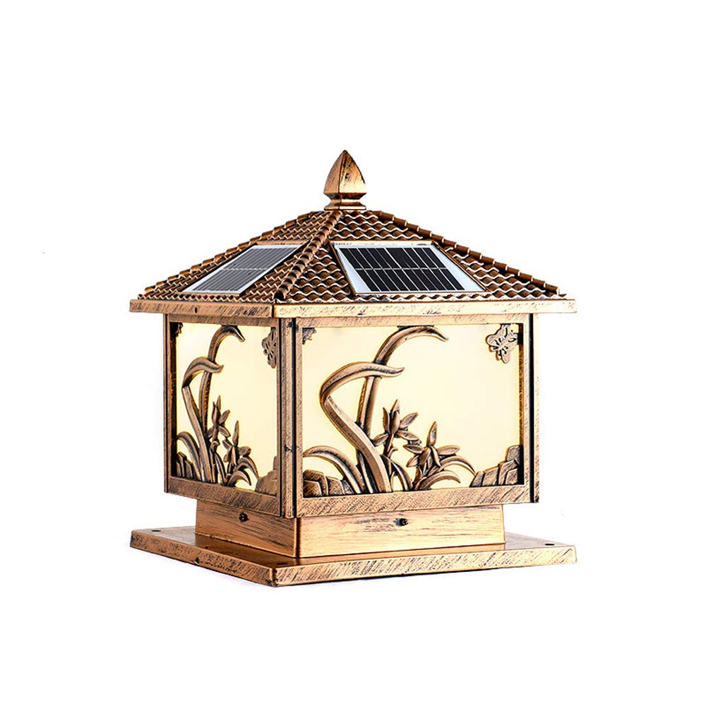Lampe de jardin LED solaire style villa chinoise rétro et étanche