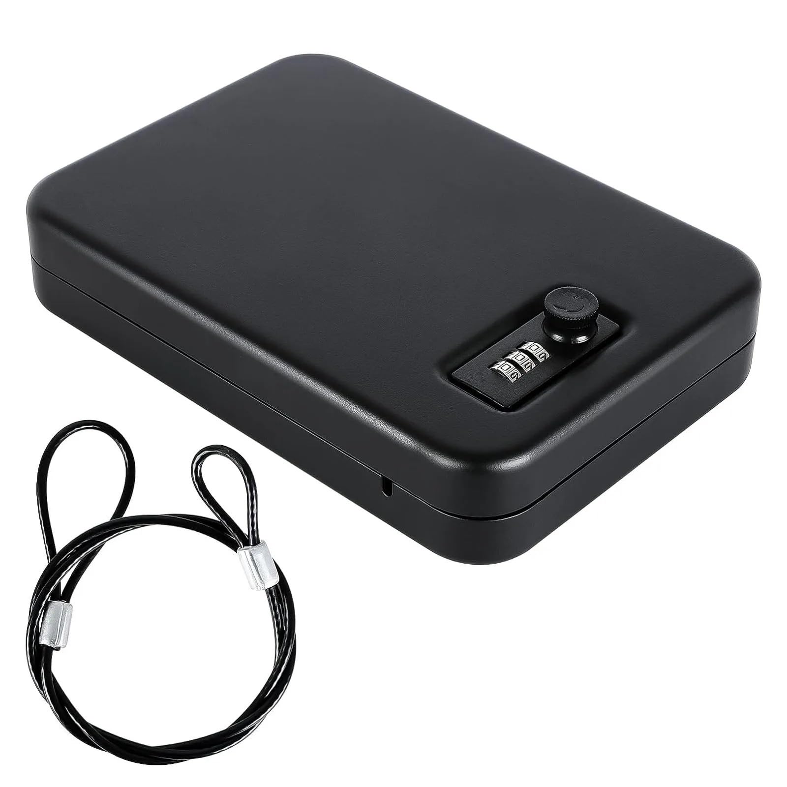 Cassaforte a Mobile Cassetta di Sicurezza per Pistola, Portatile, Piccola, da Viaggio, in Acciaio Massiccio, per Pistola, Auto, Farmaci, Casa Casseforti