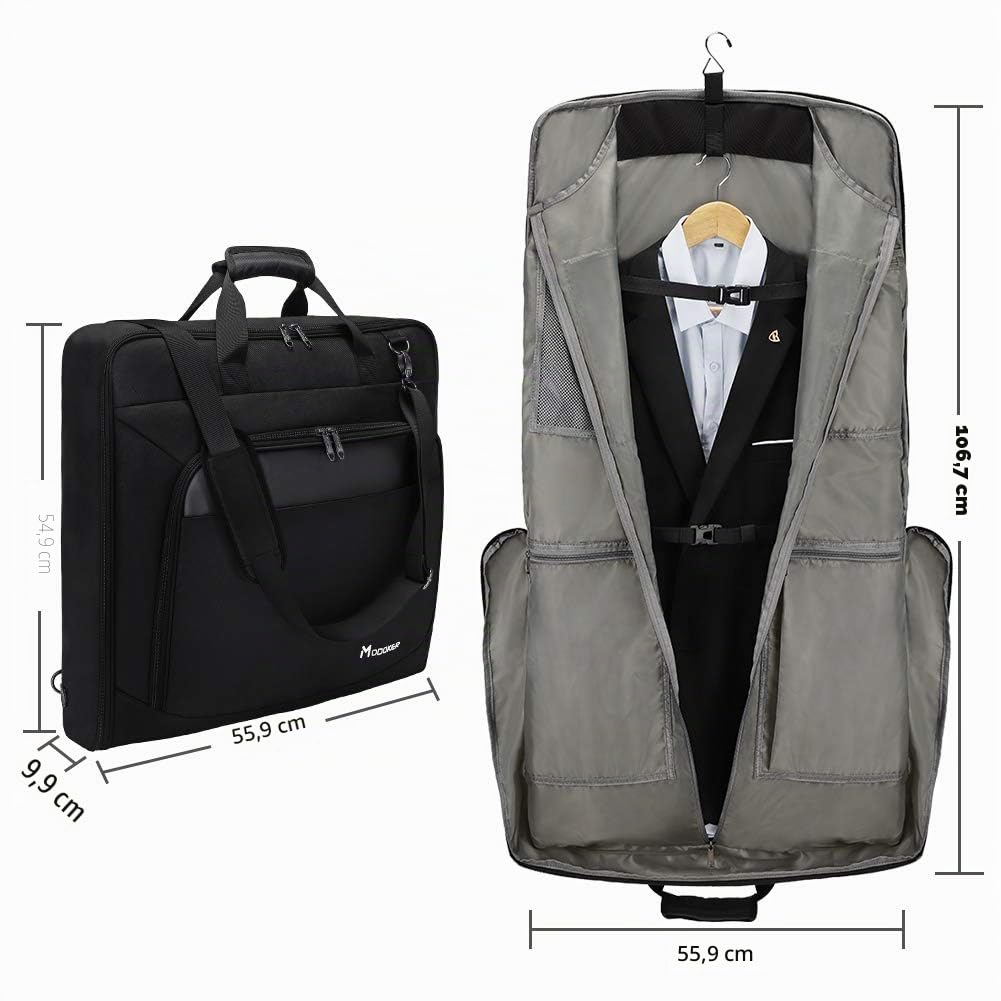 MODOKER Bolsa de Ropa de Equipaje con Correa para el Hombro, Bolsa de Transporte para Colgar Maleta, Bolsas de Ropa para Hombres y Mujeres, Viajes de Negocios