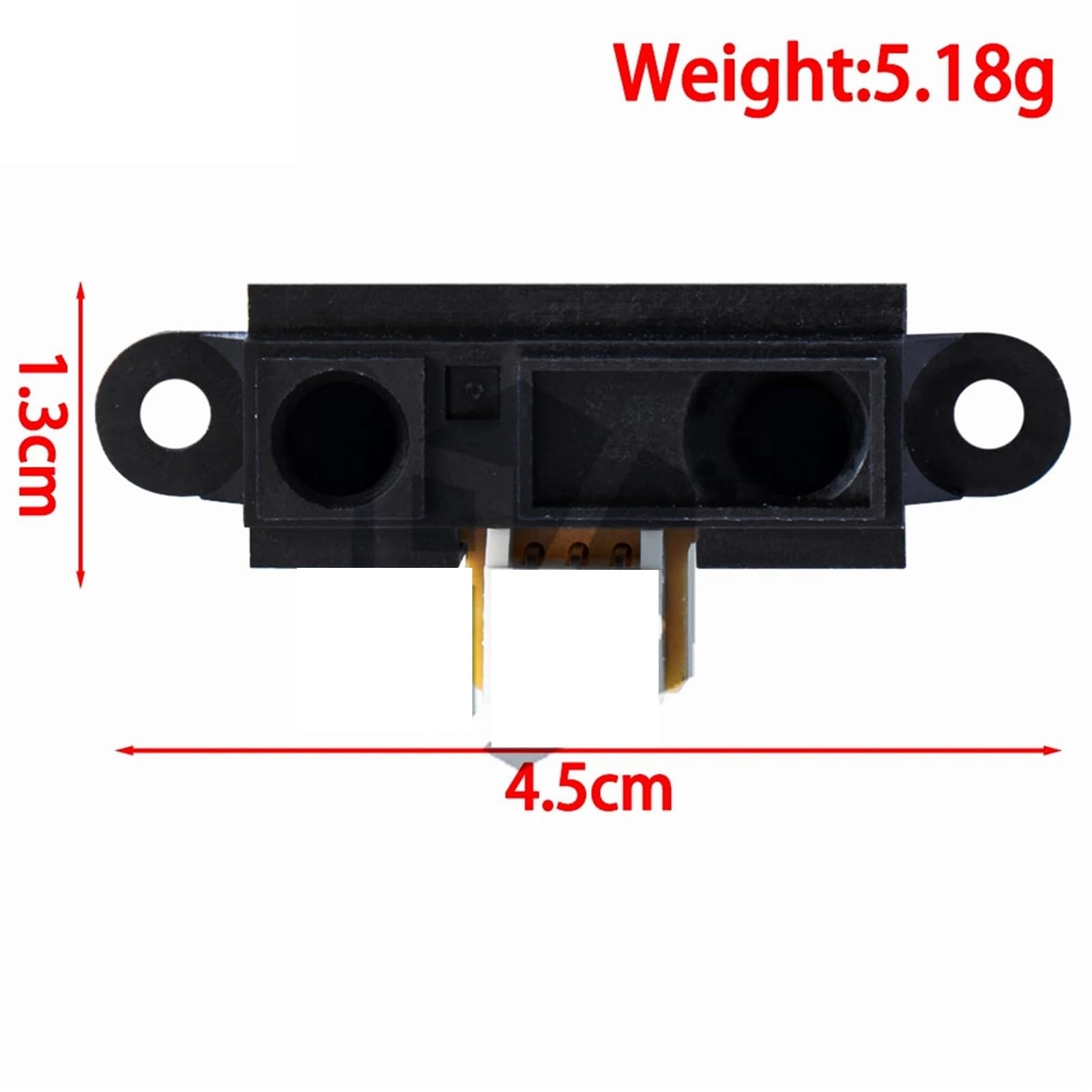 GP2Y0A21YK0F i GP2Y0A02YK0F Czujniki odległości na podczerwień o zasięgu 10–80 cm i 20–150 cm, zawierają okablowanie(GP2Y0A02YK0F,5PCS)
