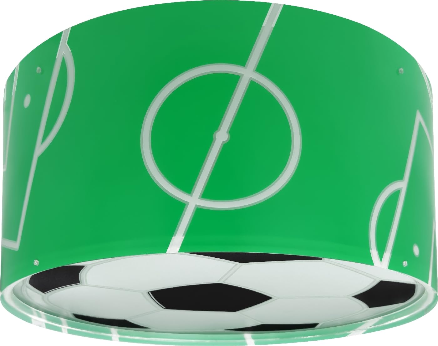 Plafoniera per bambini Dalber Football, Pallone da calcio, Sport, plafoniere per bambini, 41736M, E27-2 x 15W, verde