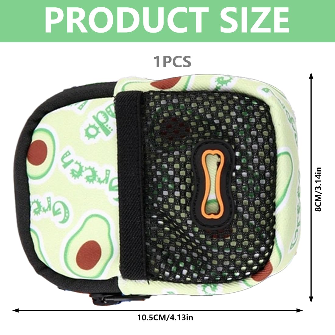 Mini borsa snack cani – tracolla impermeabile con erogatore di sacchetti, 8×10×3,5 cm
