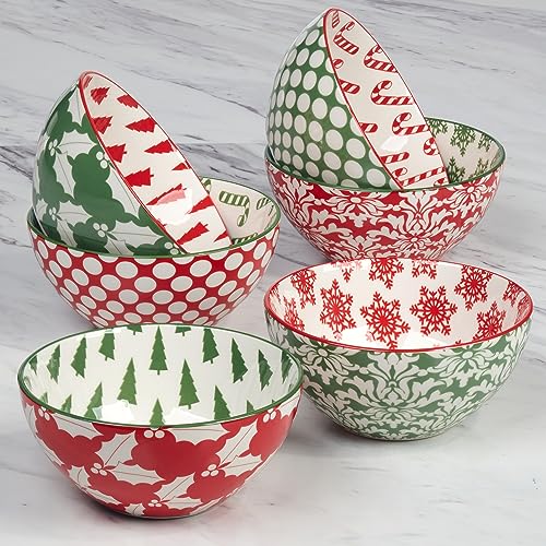 Certified International 13526SET6 Winter Medley 13 Oz. All Purpose Bowls, Set Of 6 Assorted Designs thumb #1