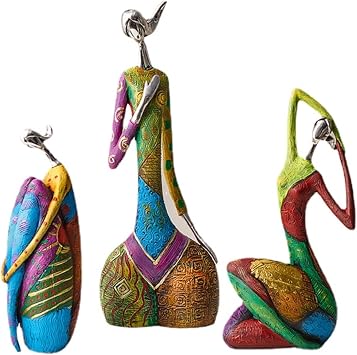 Abstract Art Sculpture Woman Girl Lady Statue Home Decor Living Room Decorative Artwork Office Art Yoga Ornament Female Sculpture A+B+C