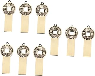 PartyKindom 9 Peças De Moeda De Cobre Concha De Disco U Capa USB Protetor De Polegar Pen Drive Capa De Unidade USB Capa De Unidade USB Prosperidade Acessórios De Disco USB Suprimentos De