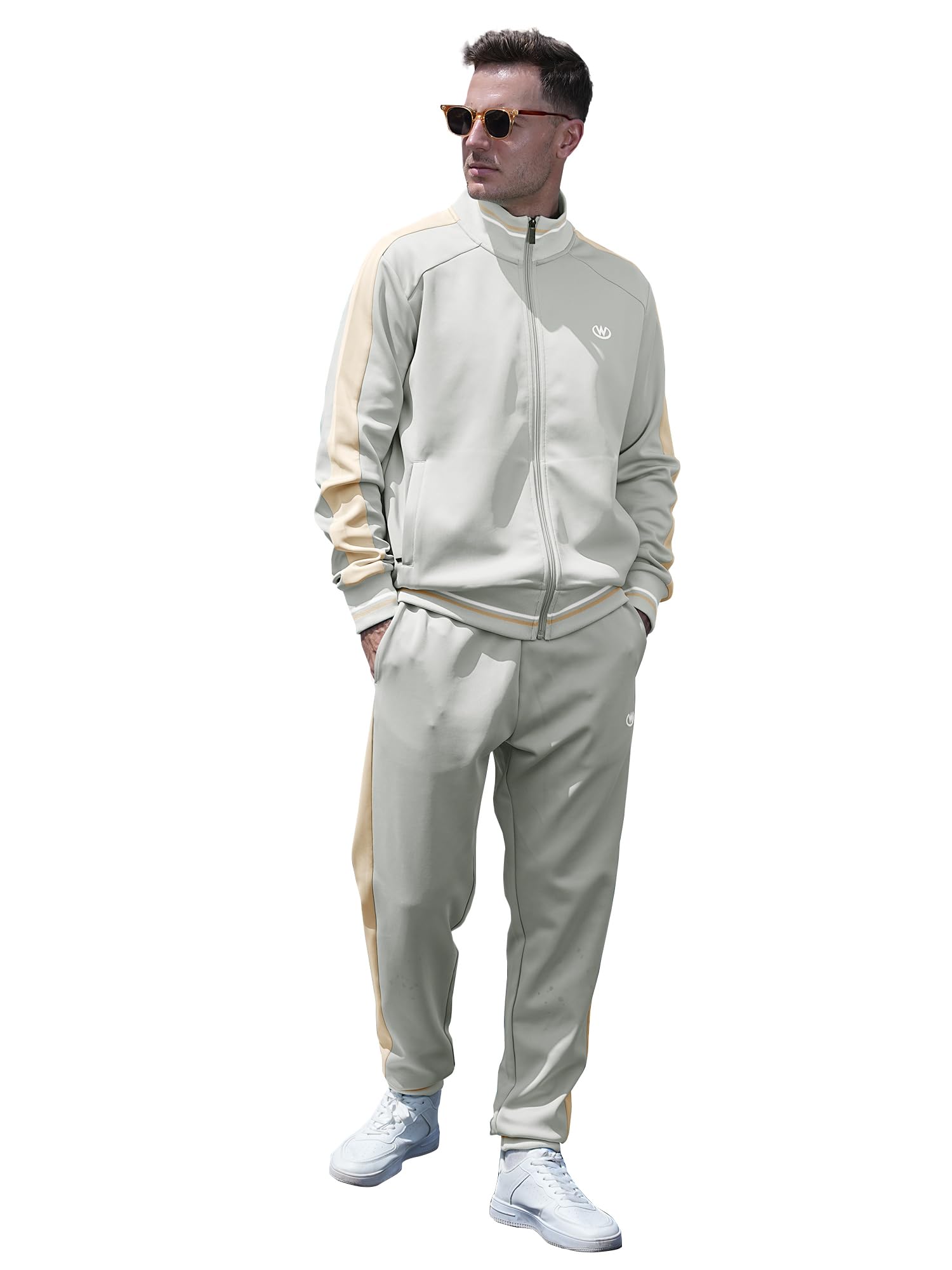 Survêtements décontractés à manches longues - Survêtements de jogging - Ensemble de survêtement - Vestes et pantalons - Tenue 2 pièces