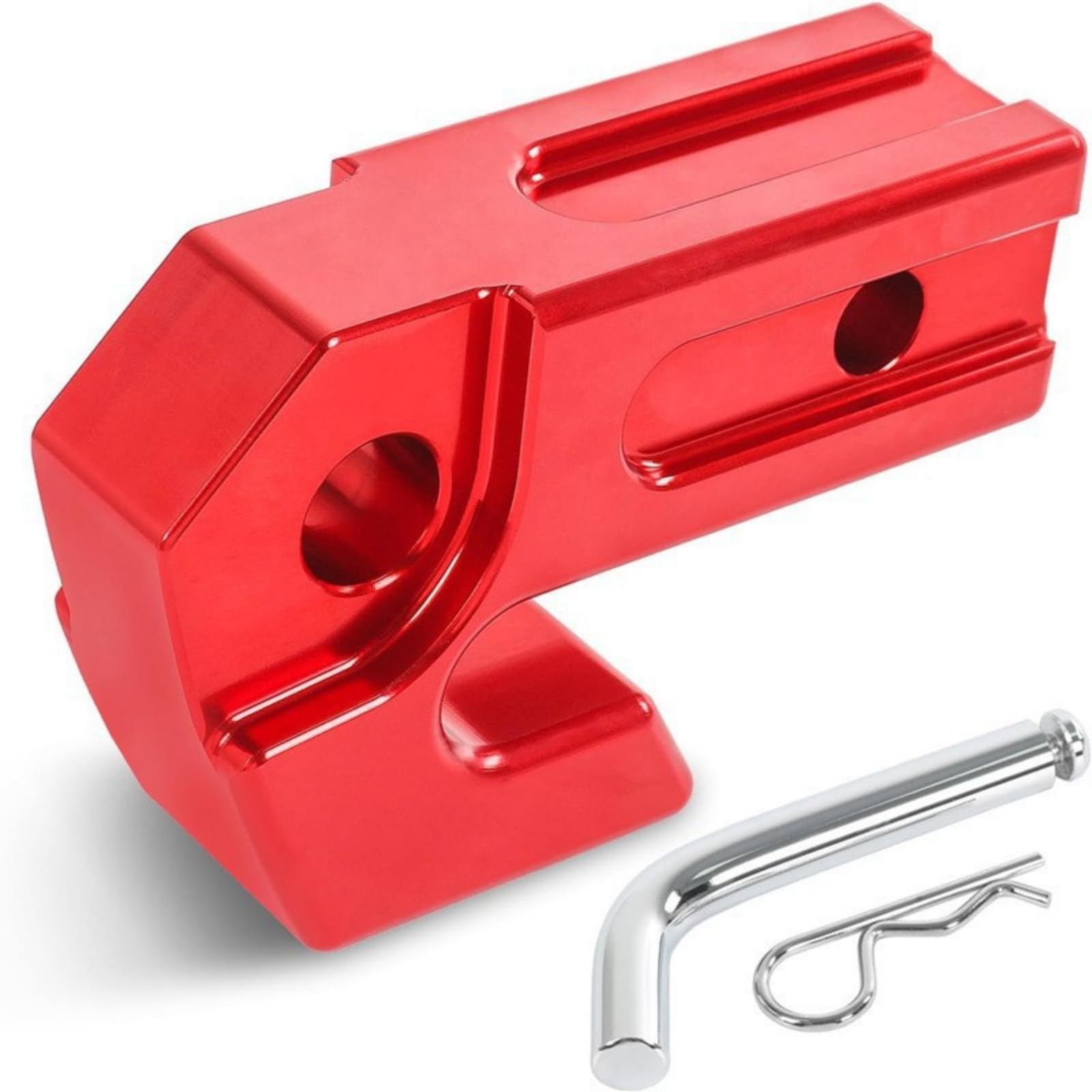 Trailer Hitch Blocco Rimorchio Serratura Traino Perno Traino Fermaglio Robusto in Lega di Alluminio Adatto Roulotte Viaggi Rimessaggio, Rosso