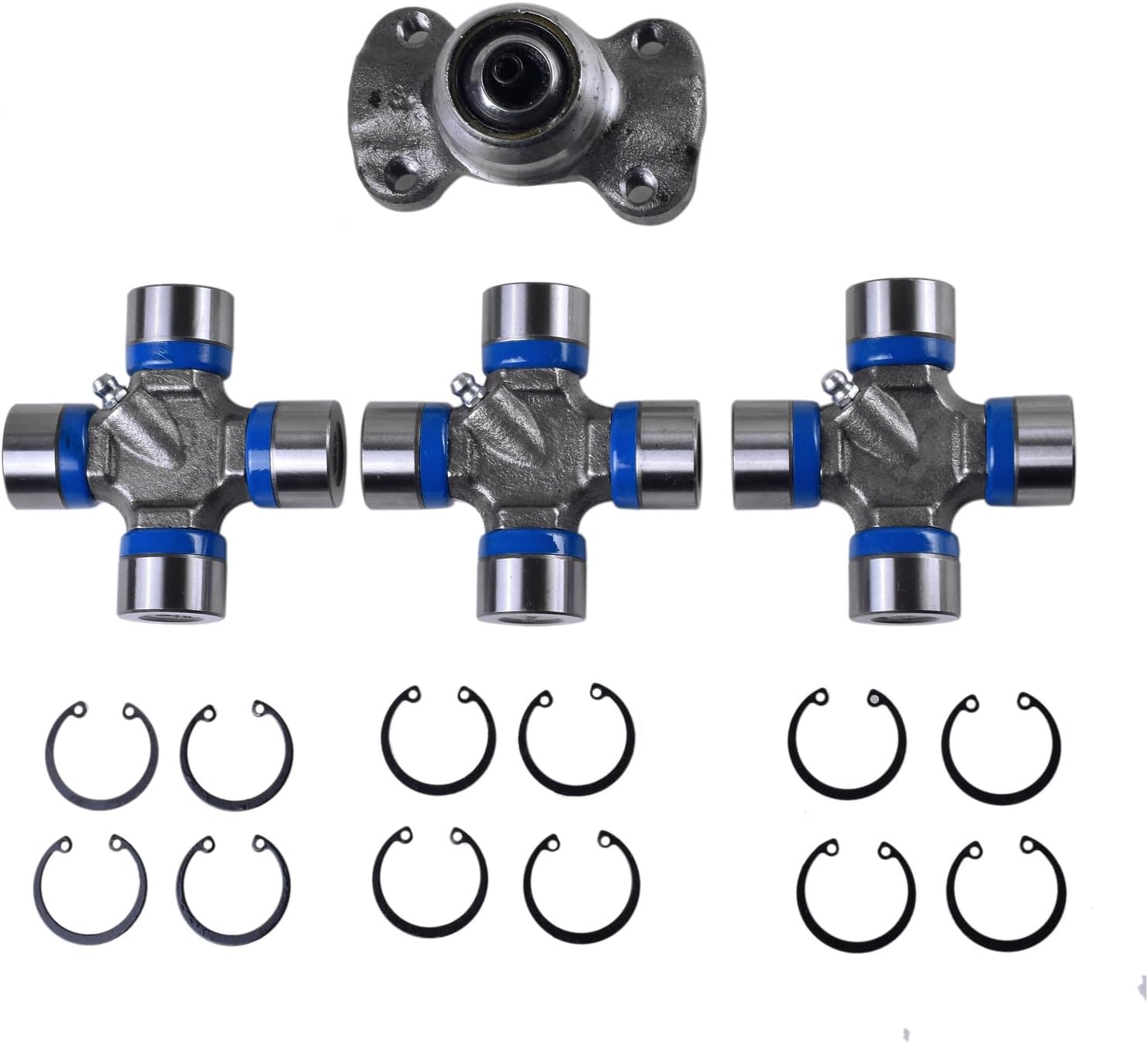 BestParts Front Driveshaft 3x Universal Joints with Spicers and CV Socket Rebuild Kit Compatible with Jeep Wrangler TJ Compatible with Cherokee XJ Replace 211355X 5-153X