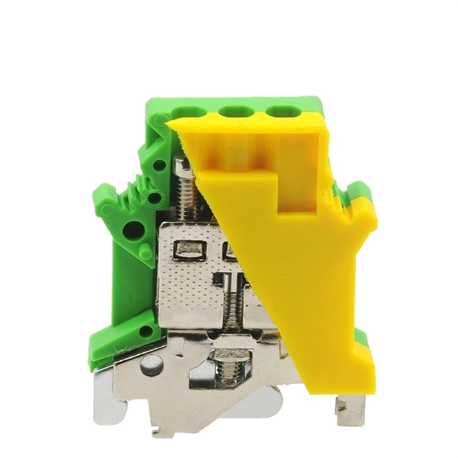 Din Rail Mount Ground Screw Terminal Block USLKG16 Electrical Wire Connectors UK16N Earth morsettiera Cable 6AWG 16mm2(1pcs)