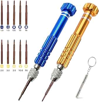 Portable Glasses Screwdriver for Eyeglass Repairing, 13 In 1 Mutifuntional Precision Screwdriver Set for Sunglasses,Watch, Laptop, Electronics, Cellphone and Jewelry - Magnetic Bits