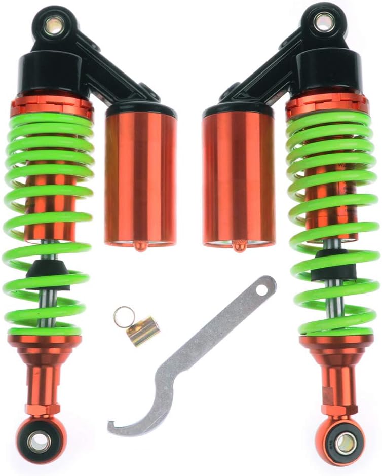 Liquor Pair 7mm Spring Round Ends for Scooter ATV Go Kart Quad Dirt Sport Bikes 280MM Motorcycle Air Shock Absorbers Orange