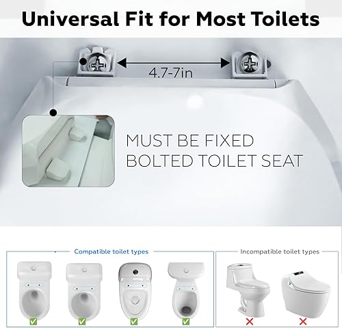 Miniatura 5 de ZEAGUS Rieles de seguridad para inodoro para personas mayores, marco de seguridad de inodoro resistente de 500 libras, brazos de asistencia de