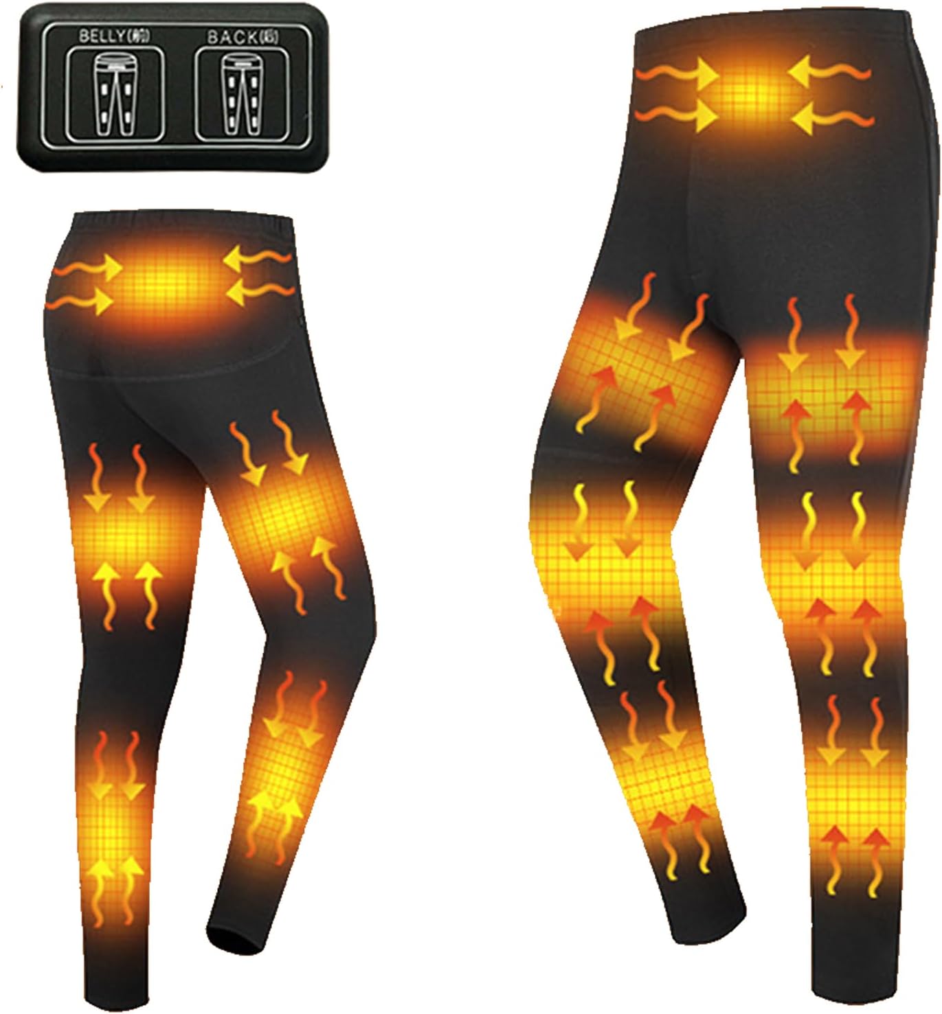 Men and Women Heated Pants, USB Electric Heating 12 Zones Thermal Underwear Bottoms for Hunting, Motorcycle, Hiking