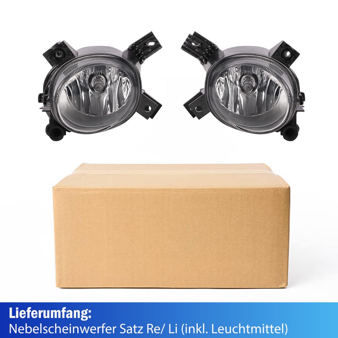 Nebelscheinwerfer für AUDI A3 (8P1/8PA) S-Line Stoßstange/S3 A3 Convertible (8P7) A4 (8EC/8ED) V-System A4 Convertible (8H7/8HE) S-Line Version, 1 Paar Fahrerseite und Beifahrerseite, H11,Glas klar