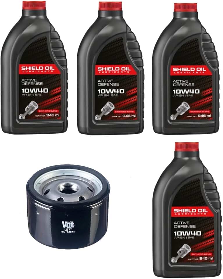 Kit troca 4 Oléos 10w40 + Filtro Logan Sandero 1.6 8v 2007 2008 2009 2010 2011 2012 2013 2014 2015 2016 2017 2018 2019 2020 2021