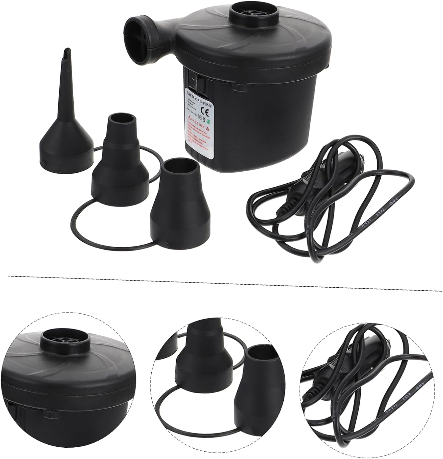 Garneck Electric Air Inflator for Use Compact Electric Pump for Inflatable Beds Yoga Balls Gymnastics Dissipation Protection Simple Operation for Indoor Outdoor Use