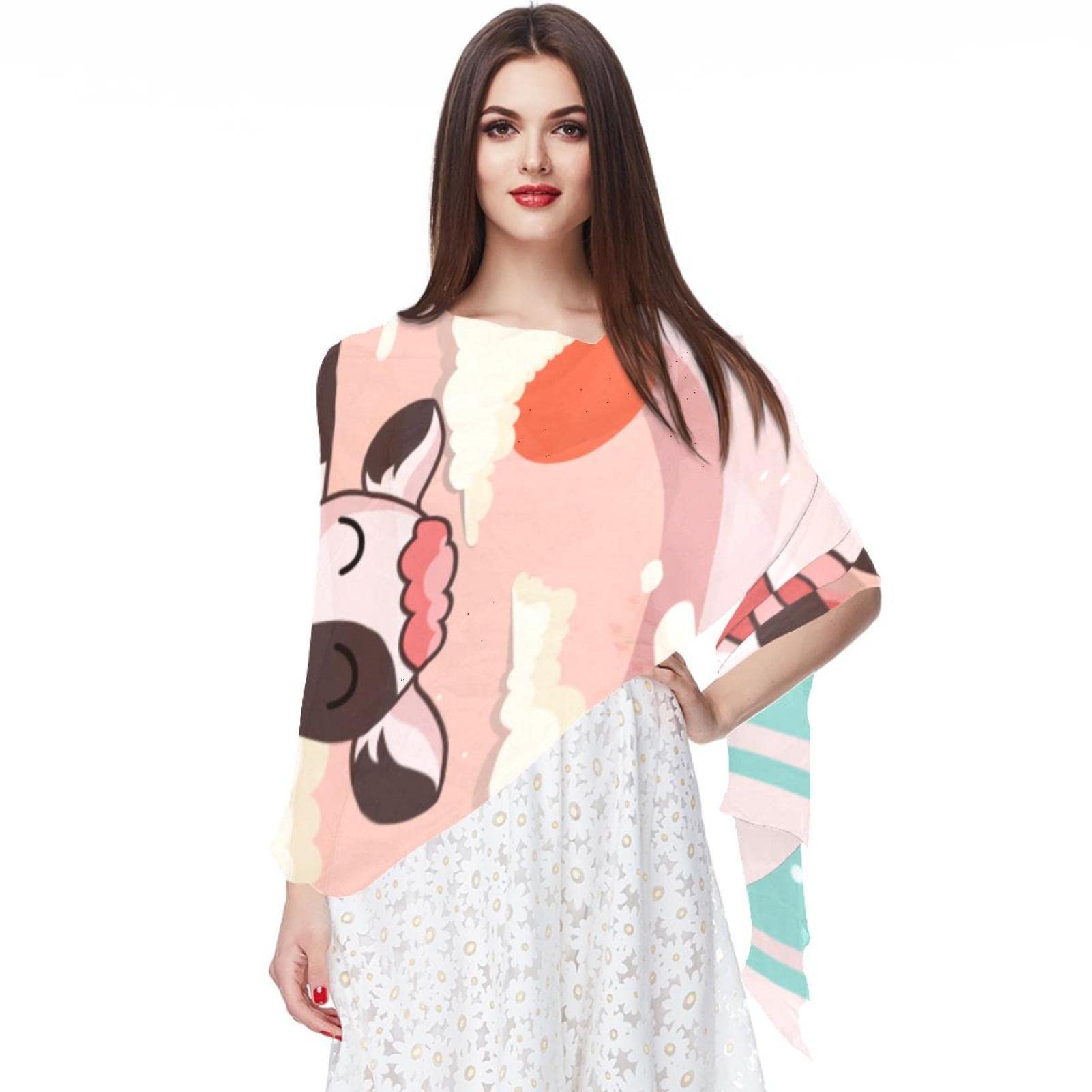 Foulard mousseline de soie à motif sans couture | Douceur et légèreté premium pour femme - 7