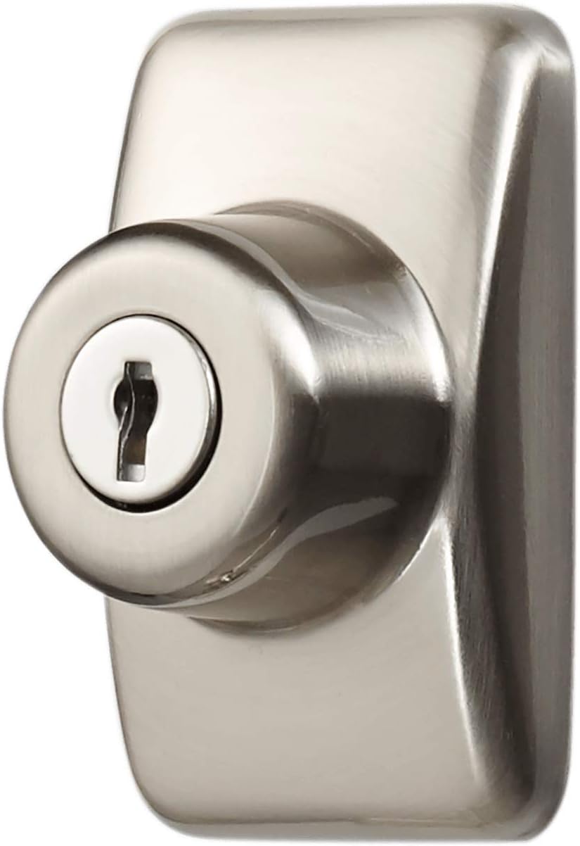 Ideal Security Inc. SKGLKSC GL Keyed Deadbolt For Storm and Screen Doors Easy to Install, Satin Silver