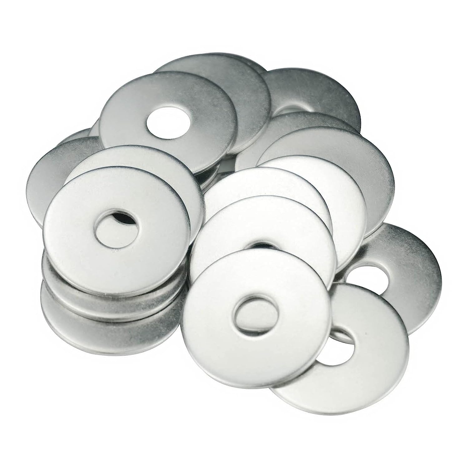 Unifizz 20pcs M8 Washers, M8 x 30mm Penny Washers, A2 304 Stainless Steel Washers, Flat Repair Washer, Large Metal Washers, Plain Round Chrome Washers for Screws & Bolts(M8*30 * 2)