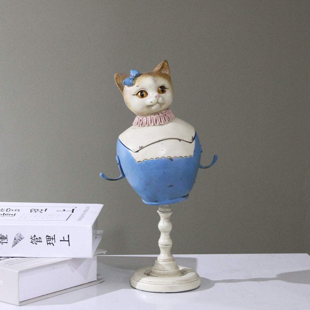 Petite figurine de chat fille créative pour décorer un bureau