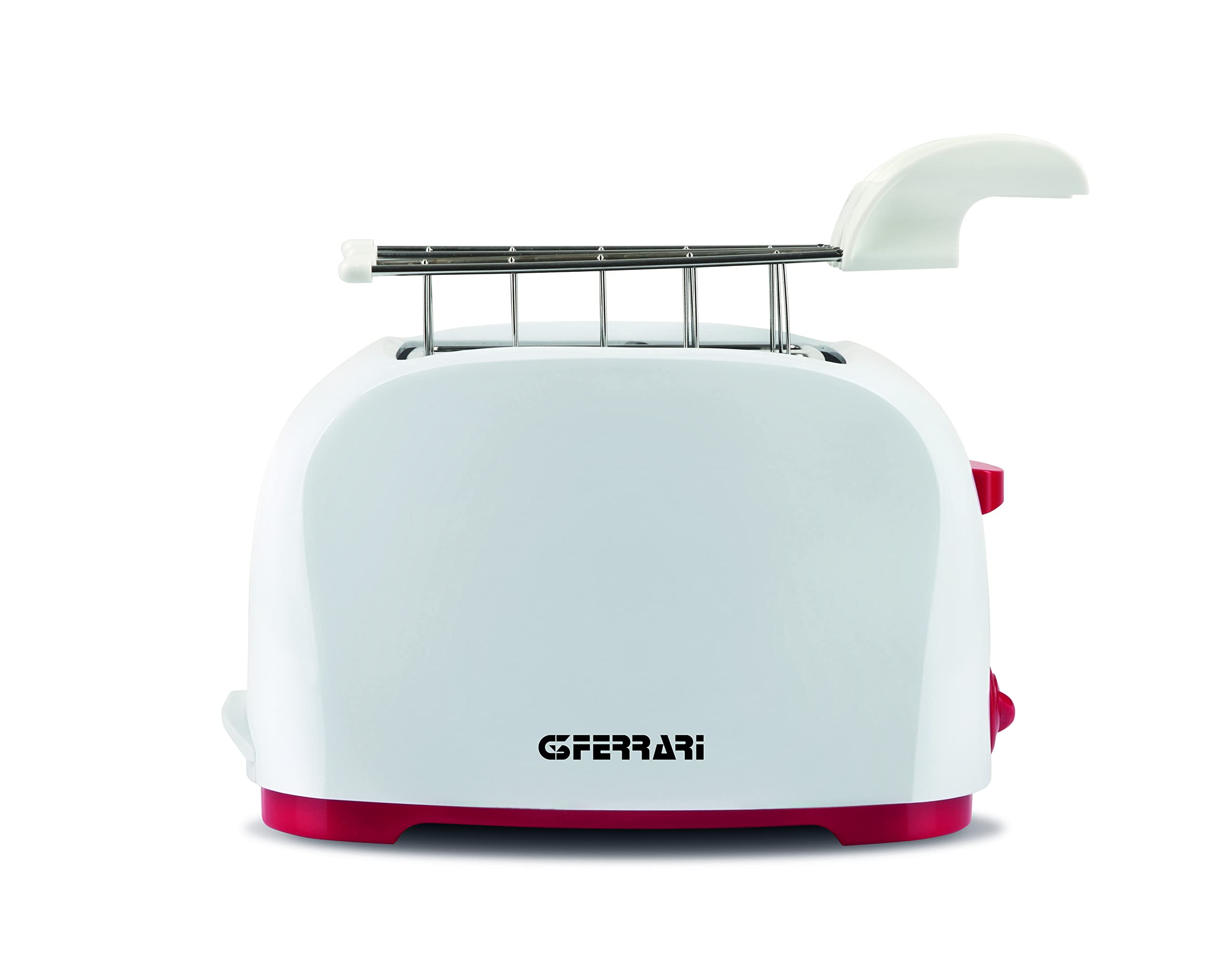 G3 Ferrari G10179 Tostapane To-Stàr, 800 Watt, Pinze INOX, Ampie fessure per toast farciti, Vassoio raccogli briciole, 7 livelli di cottura, Bianco