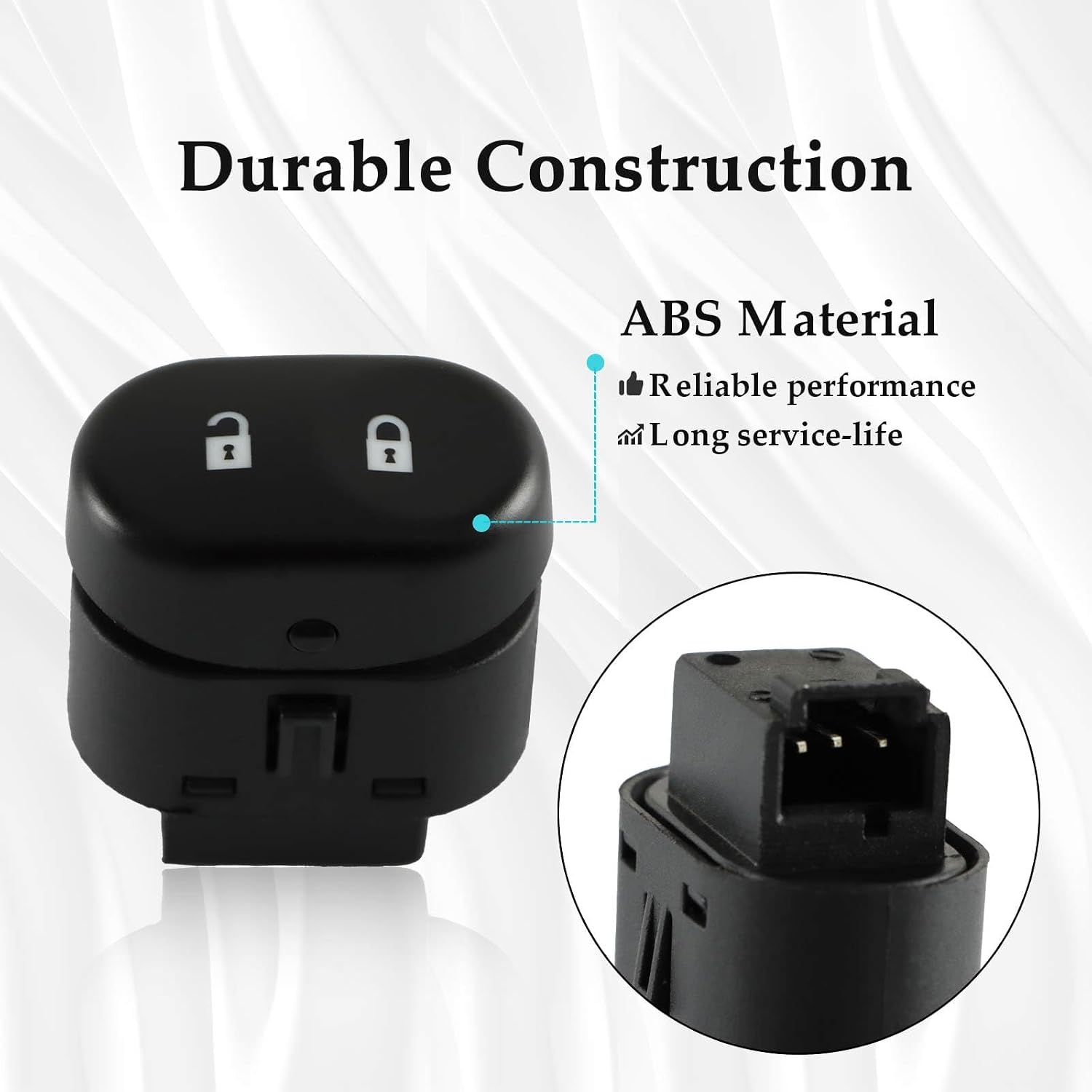 LH Front Driver Side Door Lock Switch Button Compatible with Saturn Aura 2007-2009 Replace#:25965499