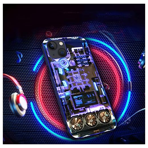 LED Light iPhone 12 Pro Max Case Colorful Glowing Tempered Glass Back Cover Bumper Shockproof，for Cool Women and Trendy Men，Protective lens，Call Music Flash，Send Tempered film (Mechanical)