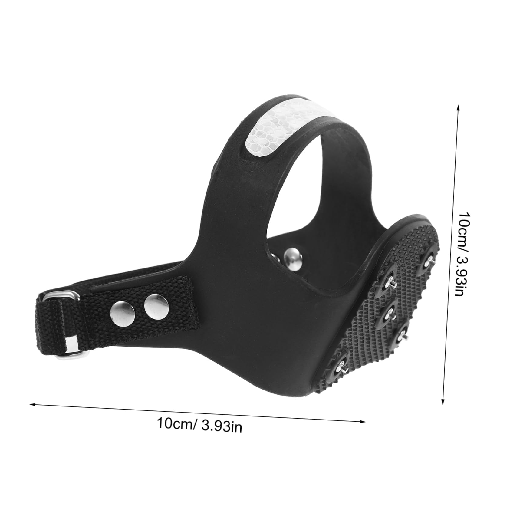 Holibanna ramponi per tacchetti da ghiaccio climbing rampicante impugnature per stivali ramponi da arrampicata le scarpe proteggono i ramponi tacchetti scarpe manopole 5 denti Black