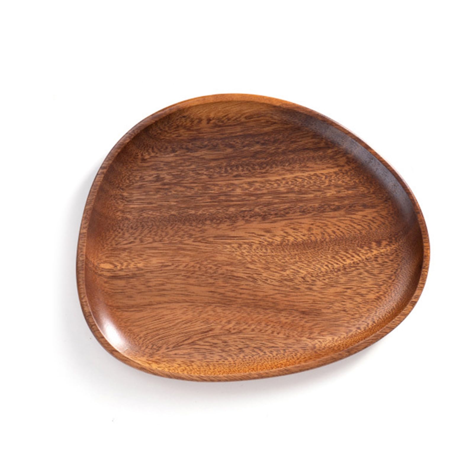 Quoravel Wooden Fruit Serving Board, Smooth Surface Snack Tray for Cheese & Charcuterie, Easy to Clean Acacia Wood Platter for Party, Kitchen Counter, Home Decor D
